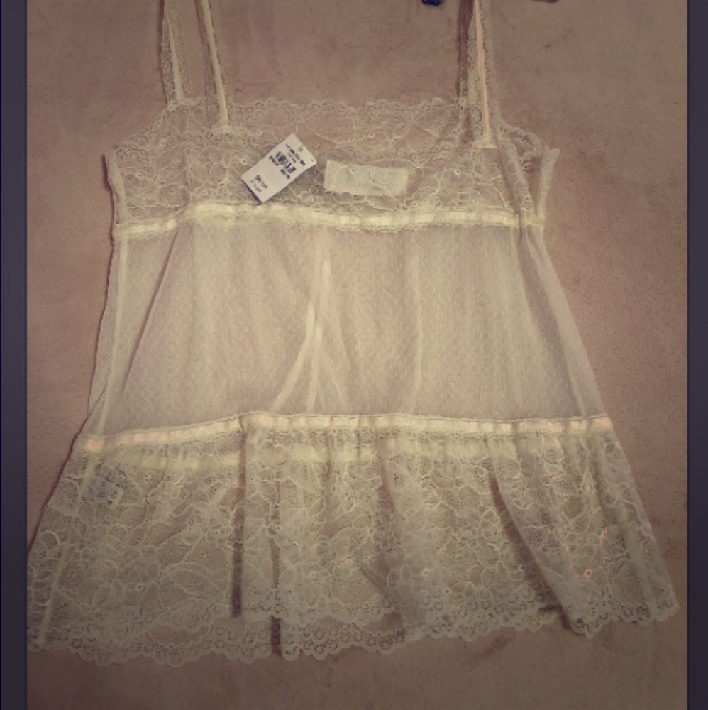 Vintage Abercrombie and Fitch Lace Top - Picture 2 of 2